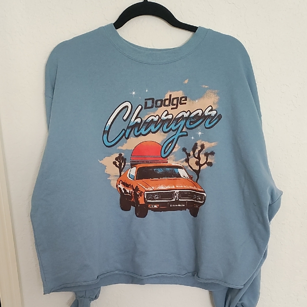Dodge Charger Blue Graphic Sweatshirt